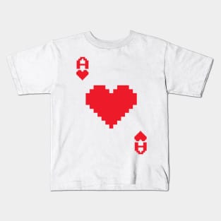 Ace of Hearts I (pixelated) Kids T-Shirt